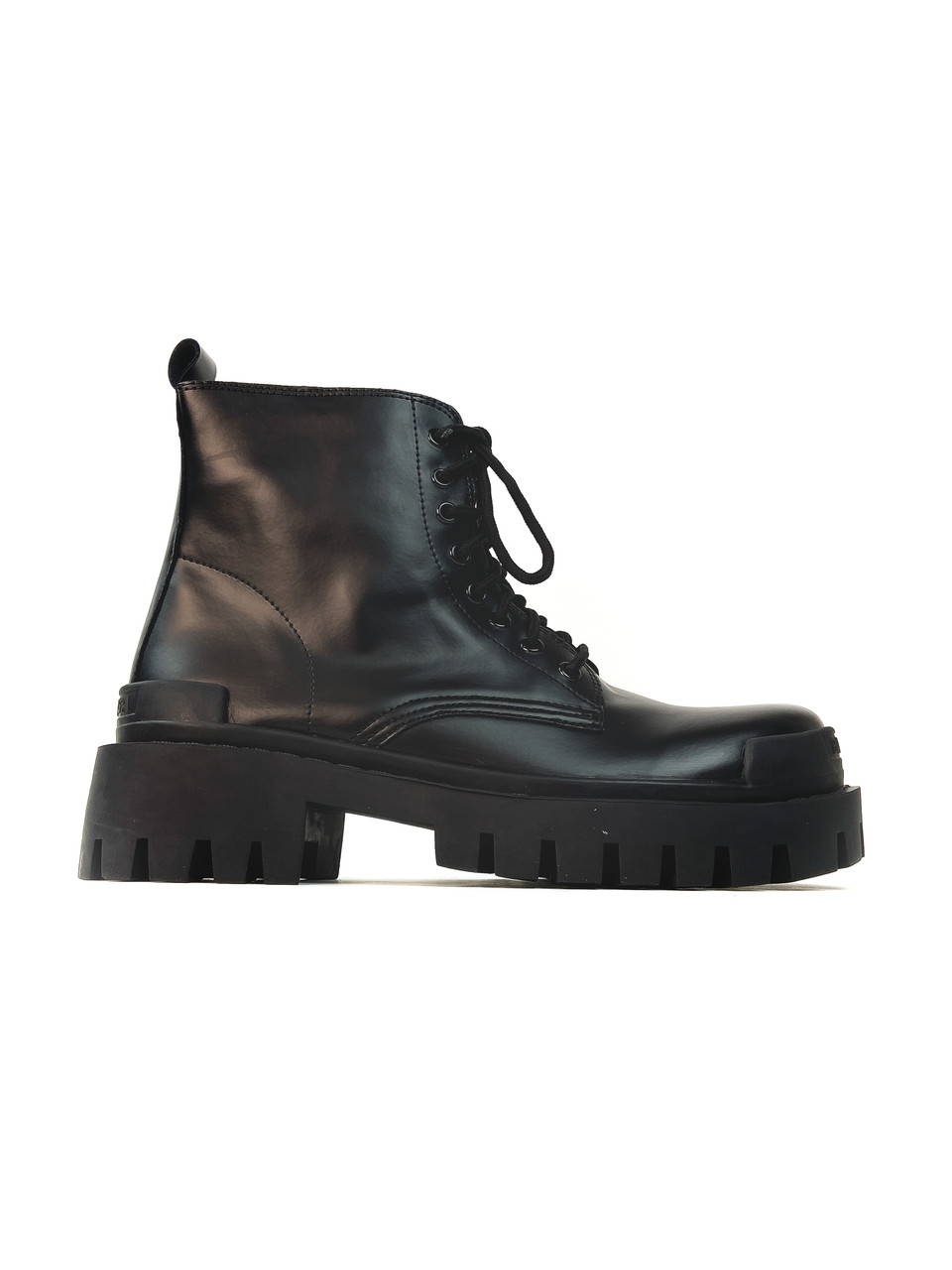 

Balenciaga Strike Lace-up Boot Black (Мех) (Черный) женские