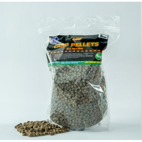 

Пеллетс прикормочный Carp Pellets 6mm 1кг