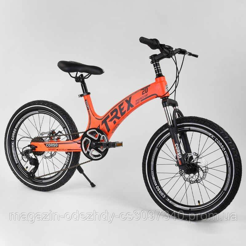 

Детский спортивный велосипед 20’’ CORSO «T-REX» 42674 (1) магниевая рама, 7 скоростей, собран на 75