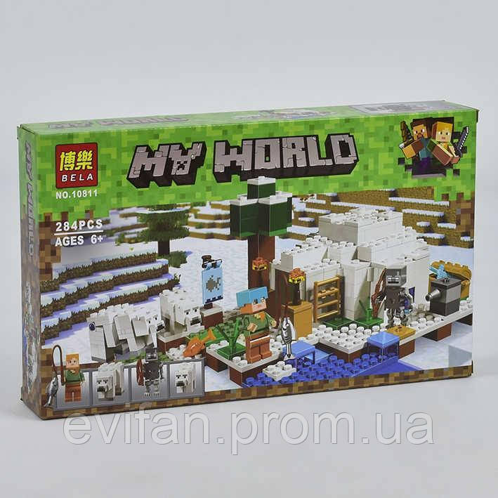 

Конструктор детский Майнкрафт Minecraft Bela My World 10811 "Иглу", 284 детали