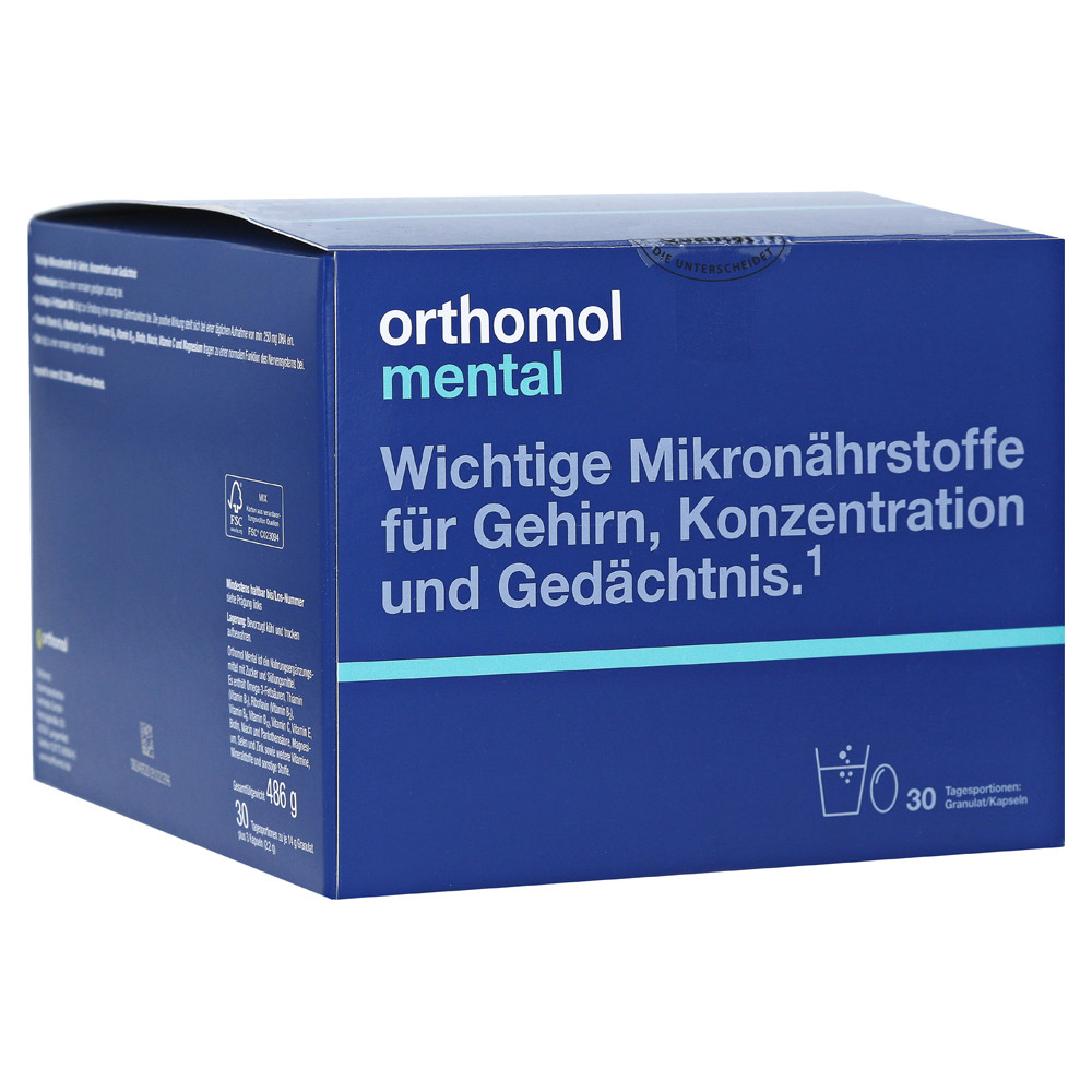 

ORTHOMOL mental (ОРТОМОЛ Ментал) - активизация мозговой деятельности и ЦНС