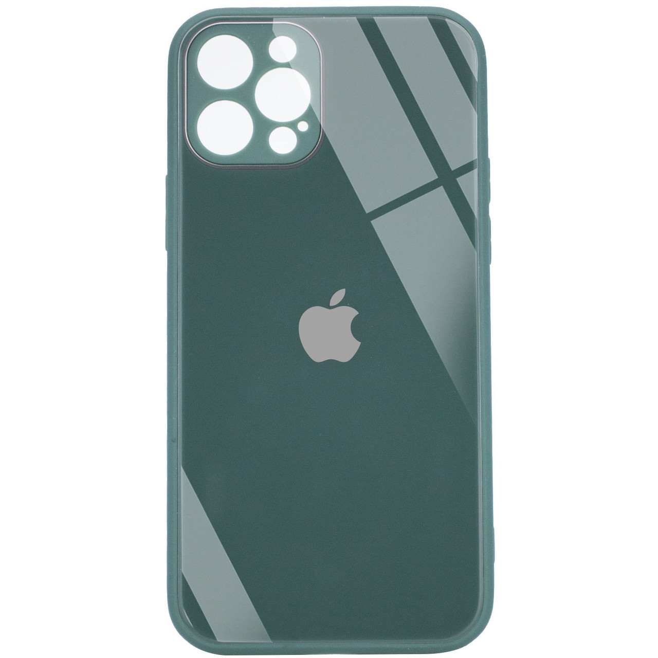

TPU+Glass чехол GLOSSY Logo Full camera (opp) для Apple iPhone 12 Pro (6.1, Зеленый