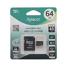 Карта Пам'яті Apacer MicroSDXC 64gb 10 Class & Adapter
