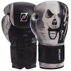 

Перчатки боксерские PU на липучке ZELART BO-1315 (р-р 10-14oz, цвета в ассортименте), Черный-белый