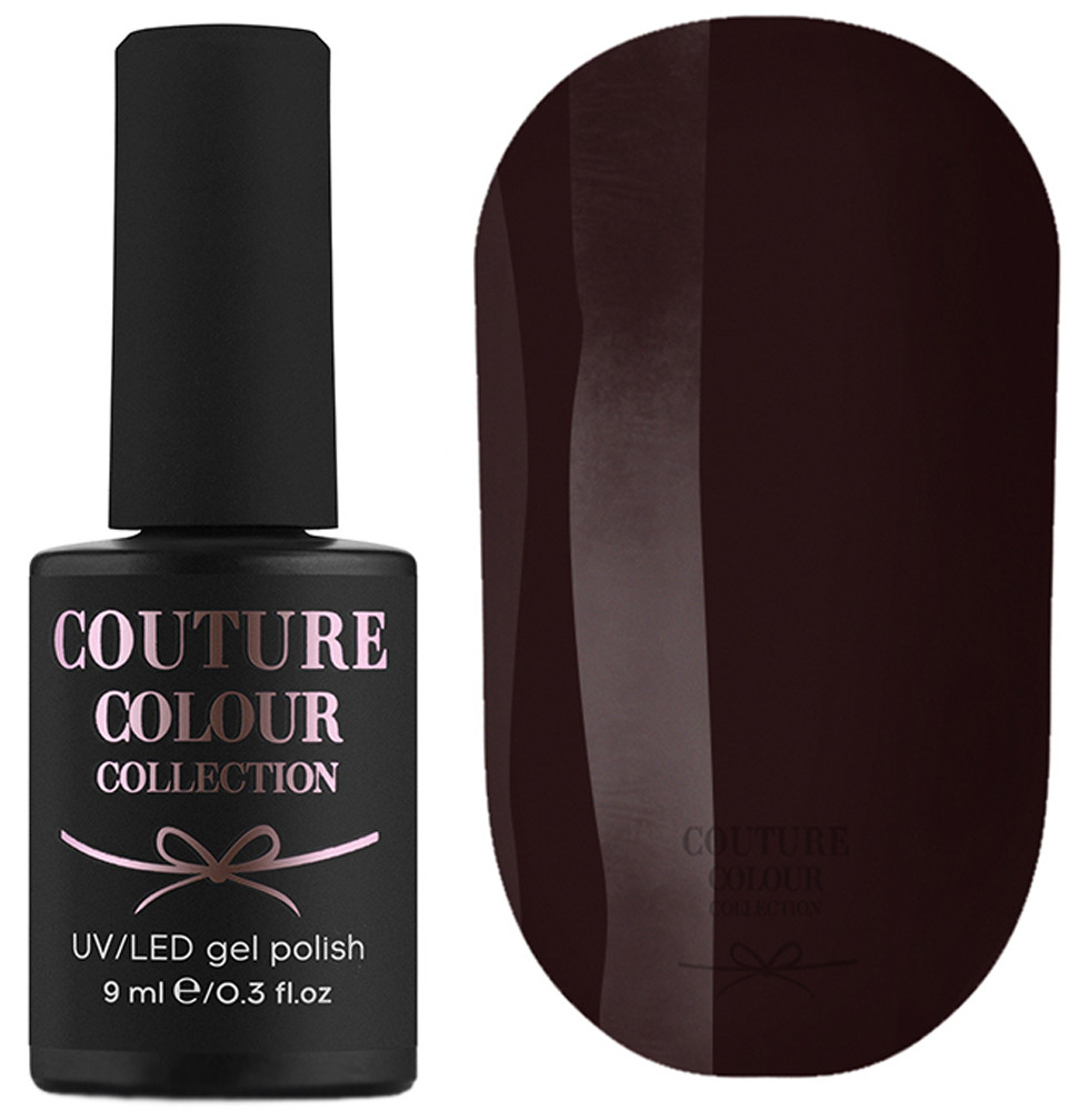 

Гель-лак для ногтей Couture Colour №076 Плотный бордово-шоколадный 9 мл