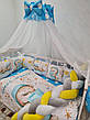 Набор постельного белья в детскую кроватку/ манеж "Коса" - Бортики / Защита в кроватку, фото 4