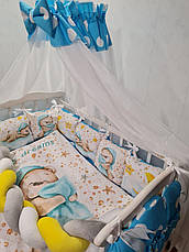 Набор постельного белья в детскую кроватку/ манеж "Коса" - Бортики / Защита в кроватку, фото 2
