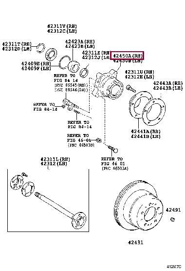 

Ступица колеса заднего правая (4245060070) TOYOTA