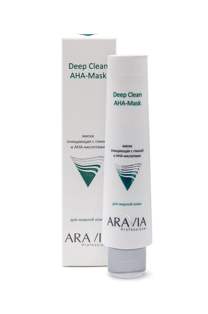 

Маска для лица с глиной и АНА-кислотами Deep Clean AHA-Mask, 100мл, ARAVIA Professional