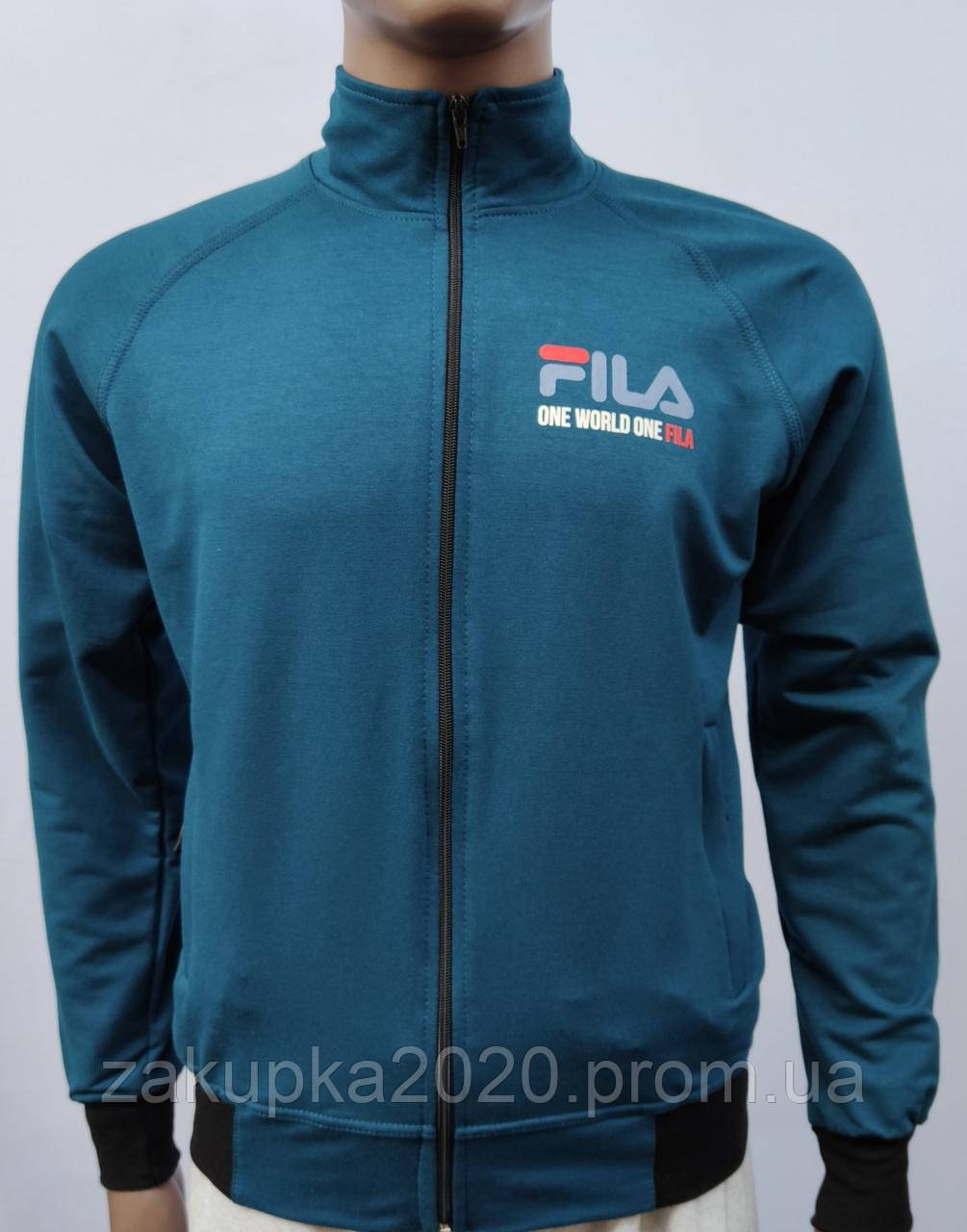 

Кофта мужская весенняя на молнии Fila, Синий