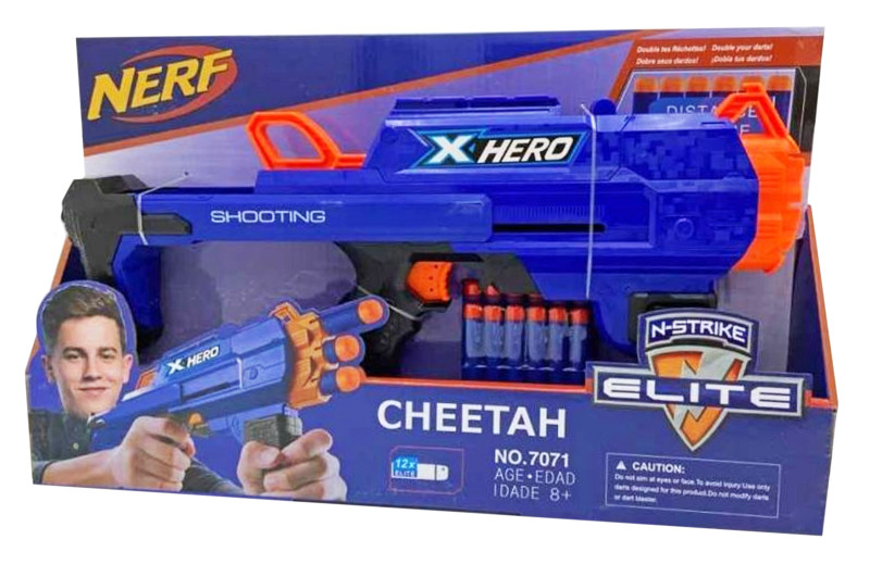 

Автомат на поролоновых патронах NERF, Синий