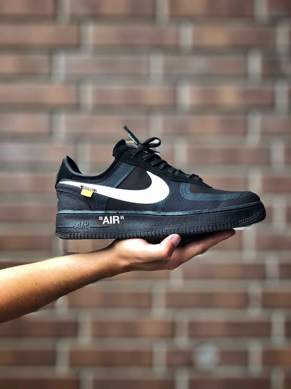 

Женские кроссовки Nike Air Force 1 Off-White Black / Найк Аир Форс 1 Оф-Вайт Черные 38, Черный