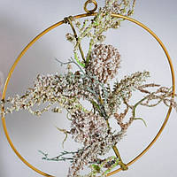 Пасхальное подвесное украшение с цветами, венок  25 см