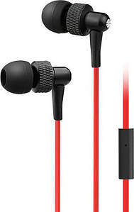 Вакуумні навушники з мікрофоном Red-black OEM