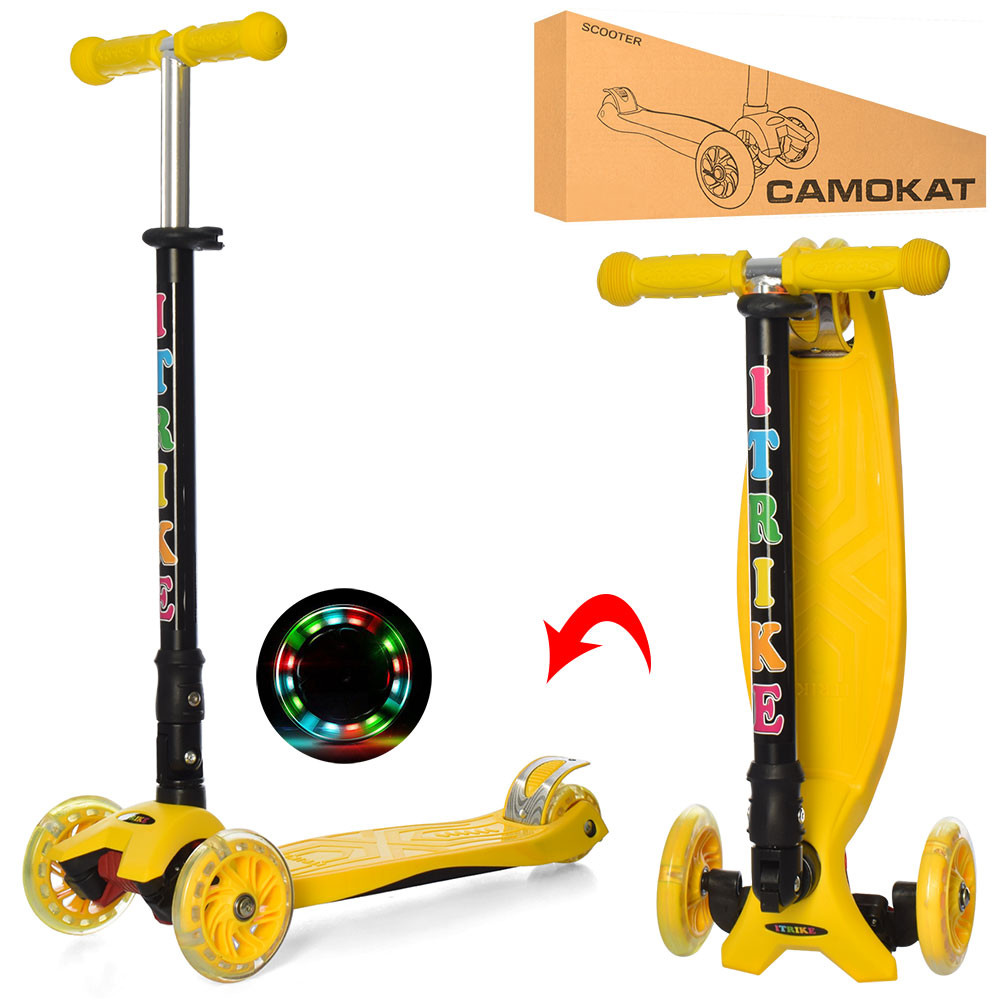 

Складной детский самокат iTrike Maxi JR 3-003-1-Y Желтый