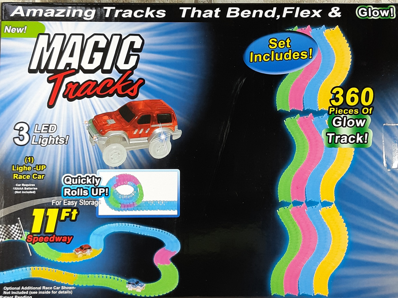 

Гибкий светящийся автотрек Magic track 360 деталей