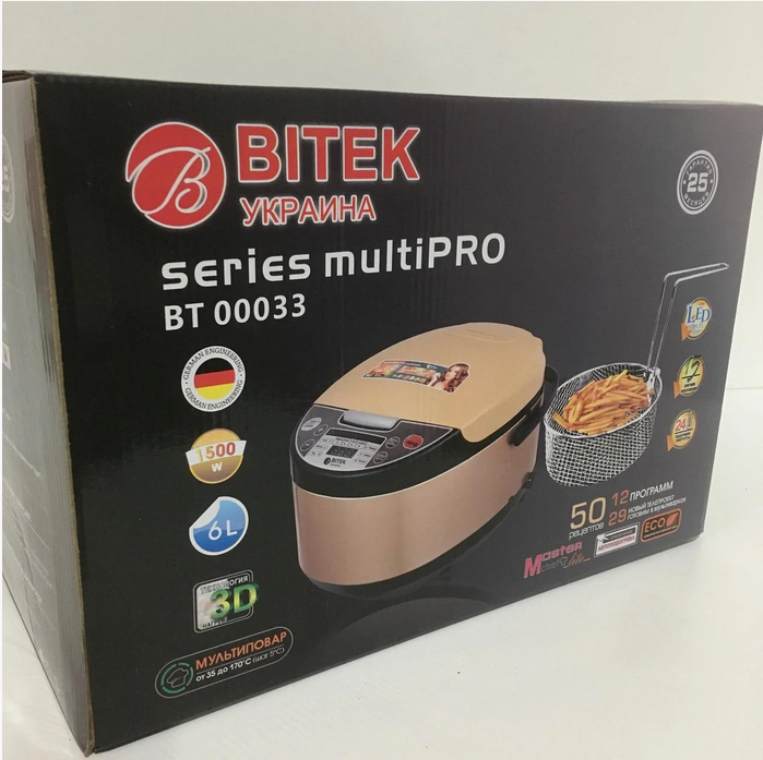 

Мультиварка 6 литров 12 программ BTK BT-00033