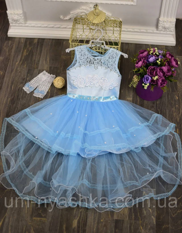 удлиненное нарядное платье для девочки