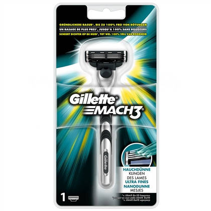 

Gillette Mach 3 Rasierer mit 1 Klinge - Бритвенный станок для мужчин 1 шт.