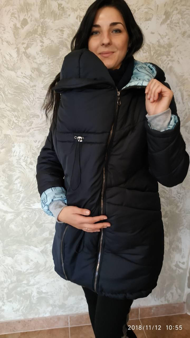 

Куртка зимняя слинго для беременных и для мам PS012