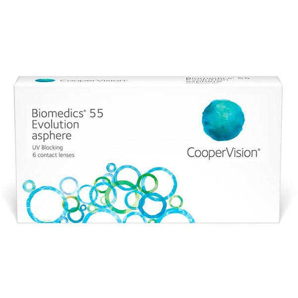 

Контактные линзы CooperVision Biomedics 55 Evolution (Упаковка 6 шт) -1.5