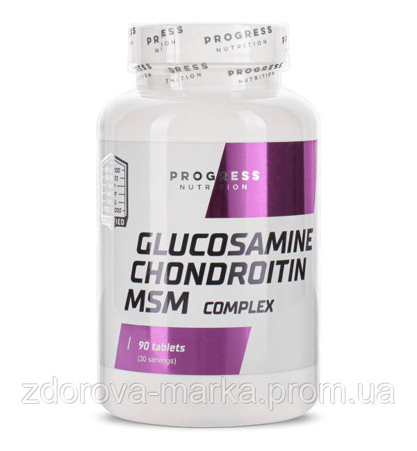 

Для суставов и связок Progress Nutrition Glucosamine Chondroitin MSM, 90 таблеток