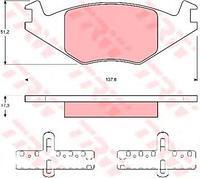 

Тормозные колодки передние SEAT IBIZA, CORDOBA, TOLEDO 93-, VW GOLF 85-97, PASSAT (пр-во TRW GDB463)