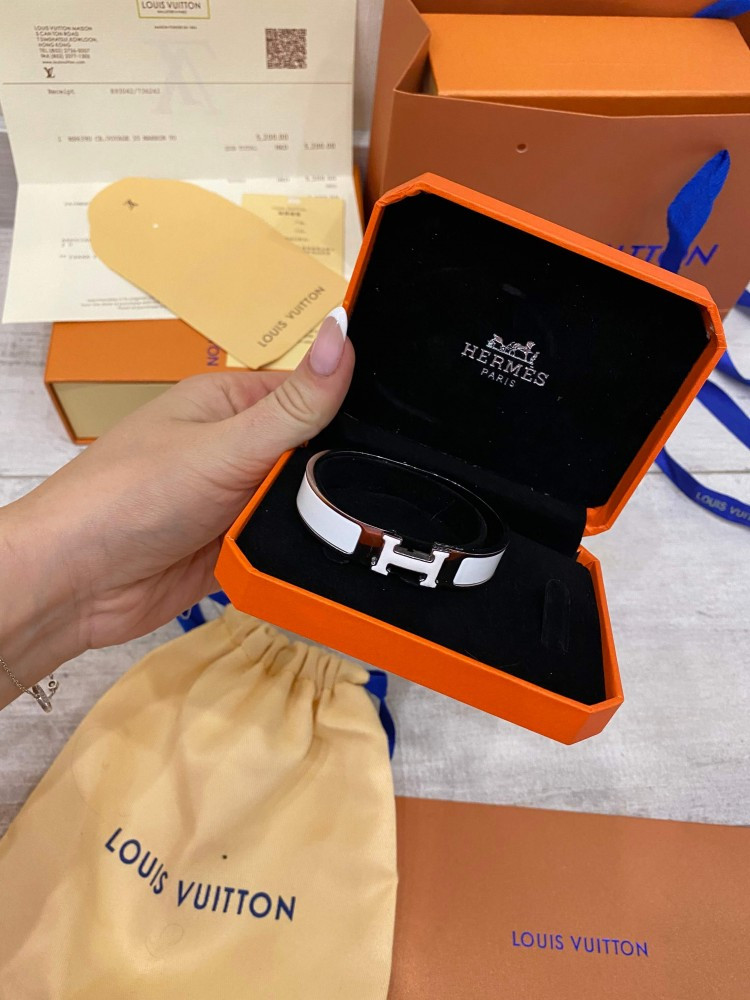 

Браслет Hermes Clic Clac H Blanc
