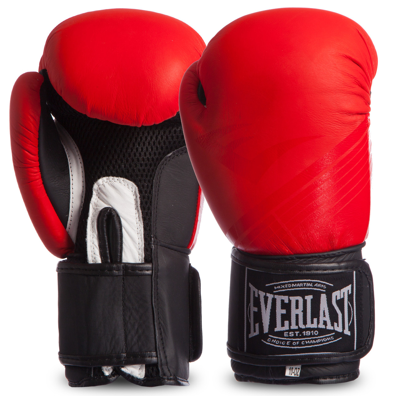 

Перчатки боксерские кожаные на липучке EVERLAST MA-0704 MATT (р-р 10-12oz, цвета в ассортименте)