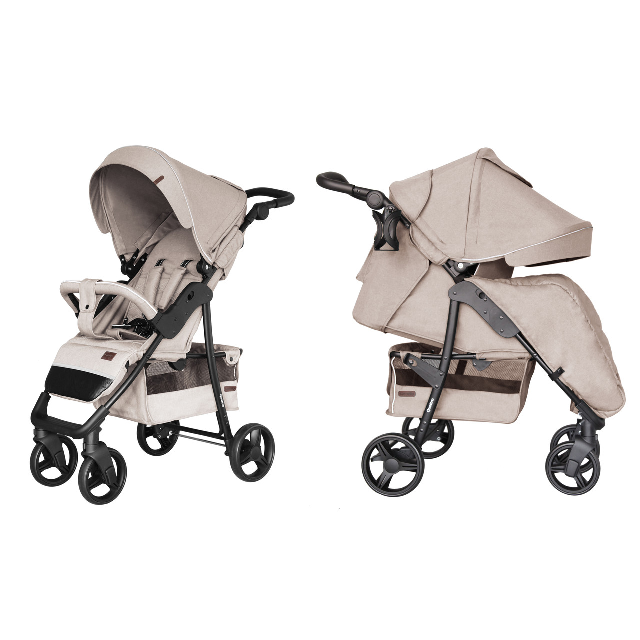 

Коляска прогулочная CARRELLO Quattro CRL-8502/3 Frost Beige +дождевик M +москитка