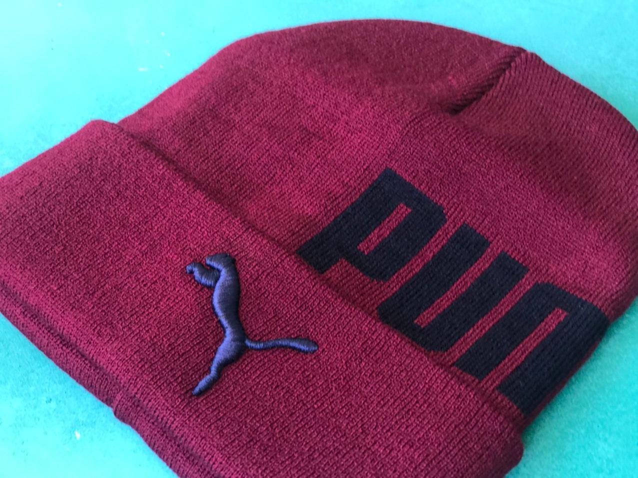 

Шапка Puma / шапка пума/ шапка женская/шапка мужская/бордовый