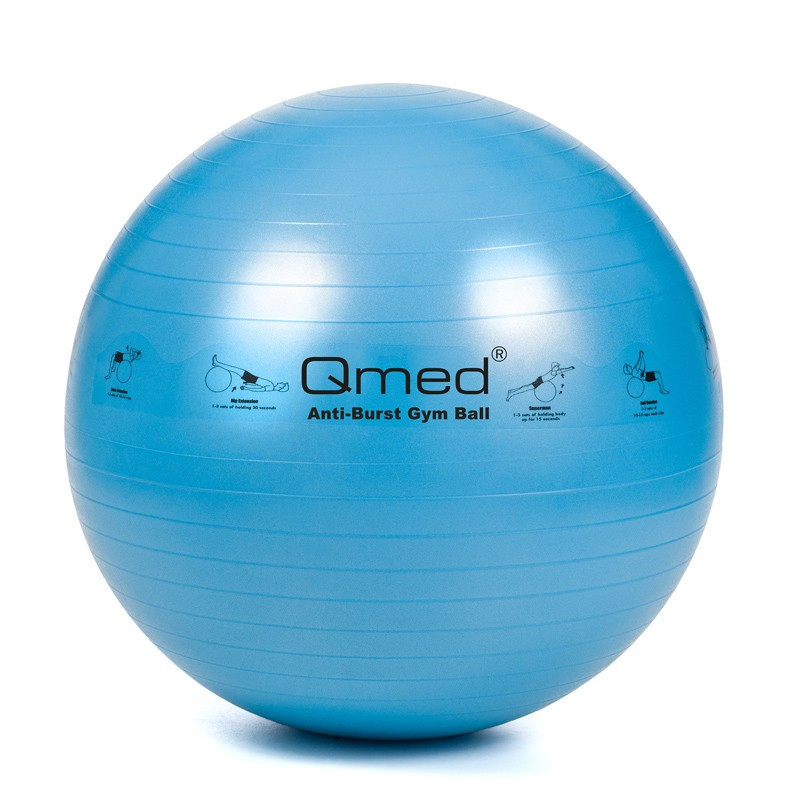 

Фитбол - Qmed ABS Gym Ball 75 см. Гимнастический мяч для фитнеса. Синий