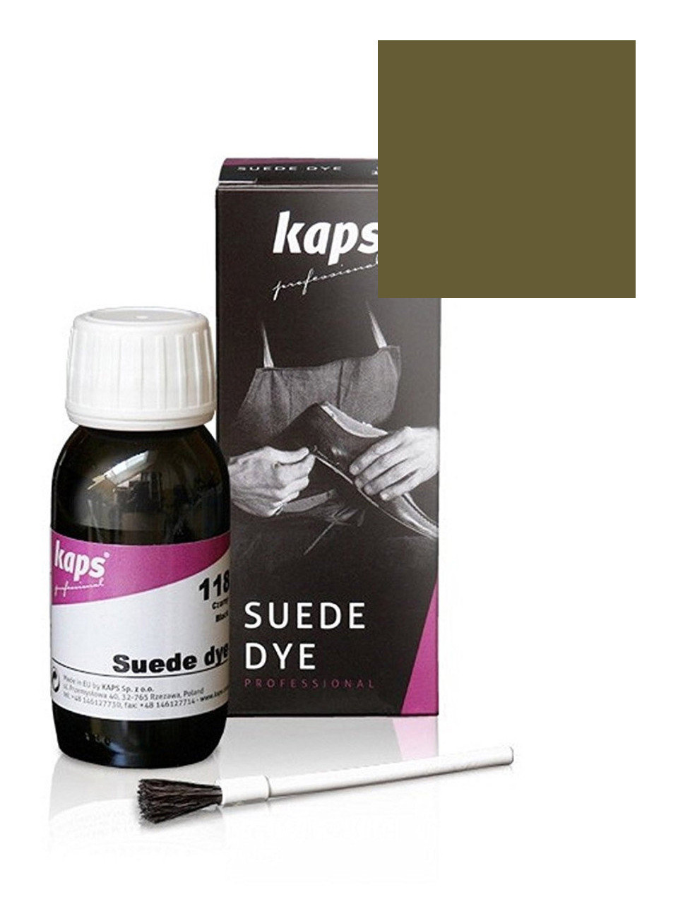

Краска для замши и нубука Kaps Suede Dye 50 ml 134 Оливково-зеленый