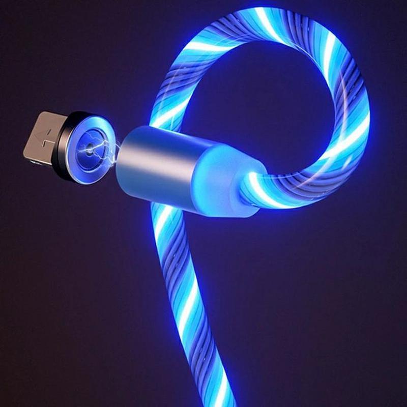 

Зарядный Кабель USB Магнитный LED Micro (blue), Синий