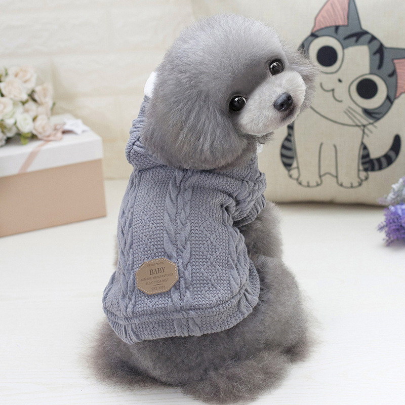 

̂ Кофта для собак с капюшоном Dog Baby EST.1978 Grey XL