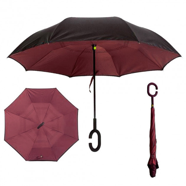 

Зонт обратного сложения Up-Brella бордовый SKL11-187140