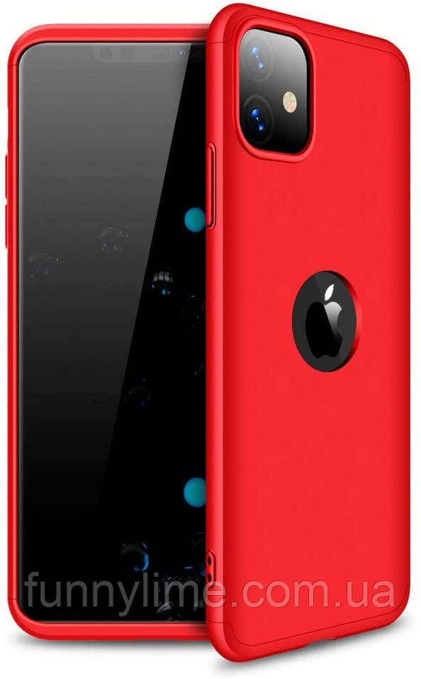 

Чехол GKK 360 для Iphone 11 Бампер оригинальный с вырезом Red