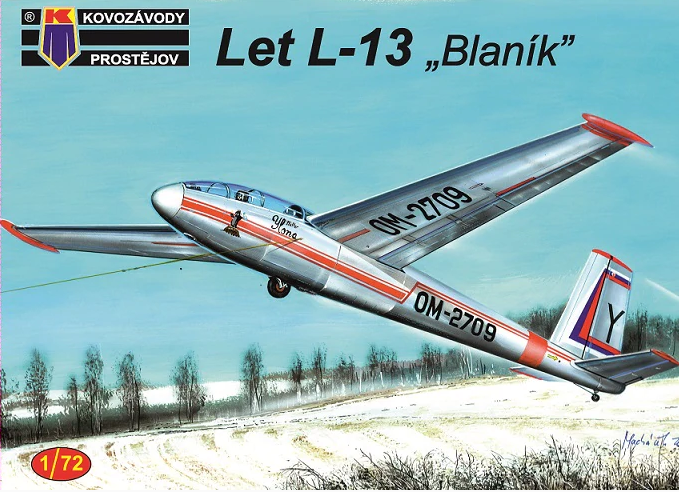 

Пластикова модель 1/72 Kovozavody Prostejov 0157 чехословацький планер Let L-13 “Blaník”