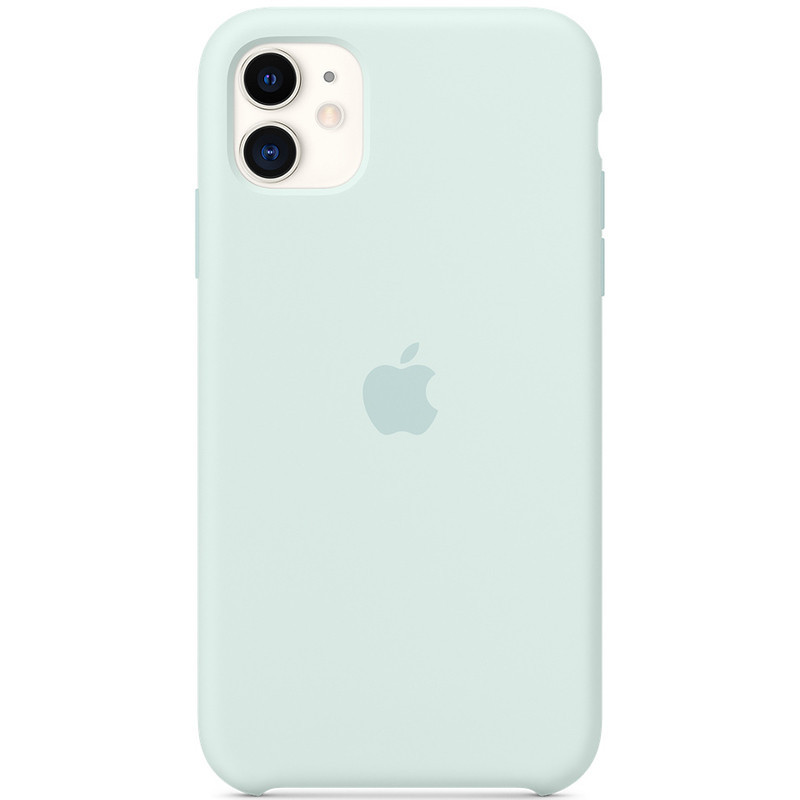 

Чехол Silicone case (AAA) для Apple iPhone 11 (6.1"), Серо-голубой / seafoam