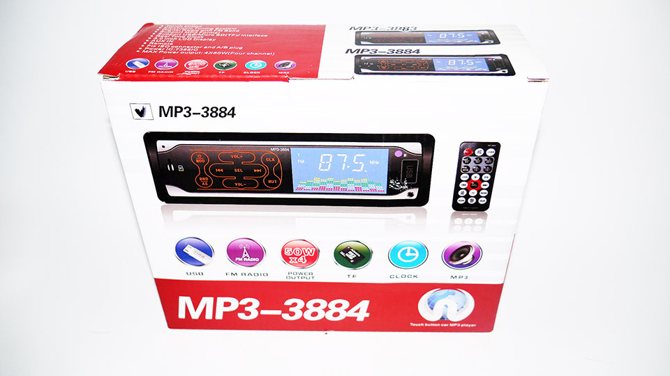 

Автомагнитола Pioneer 3884 ISO - MP3 Player, FM, USB, SD, AUX сенсорная магнитола