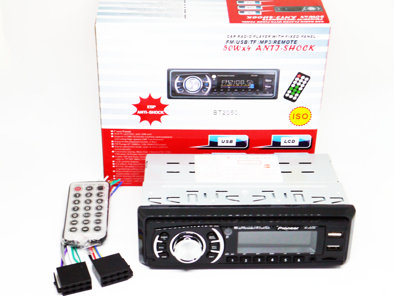 

Автомагнитола Pioneer 2050BT Bluetooth ISO FM, USB, SD, AUX