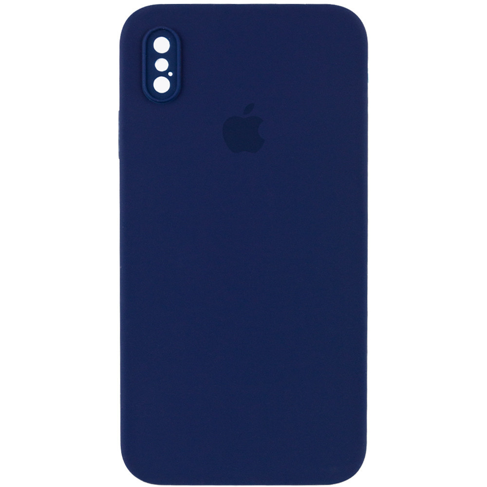 

Чехол Silicone Case Square Full Camera Protective (AA) для Apple iPhone XS (5.8"), Темно-синий / midnight blue