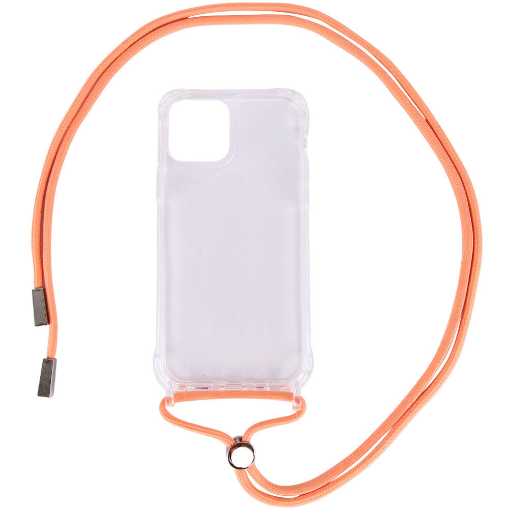 

Чехол TPU Crossbody Transparent для Apple iPhone 11 (6.1"), Персиковый