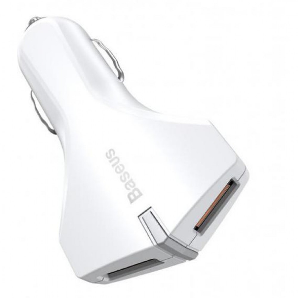 

Автомобильное зарядное устройство Baseus USB Car Charger Small Rocket QC3.0 2xUSB 3A White (CCALL-RK02) UA