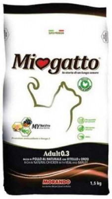 Morando (Морандо) MioGatto Adult Veal & Barley Корм для взрослых кошек с телятиной и ячменём 10 кг