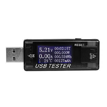USB тестер тока, напряжения, мощности, энергии мАч Втч 4-30В 0-5А