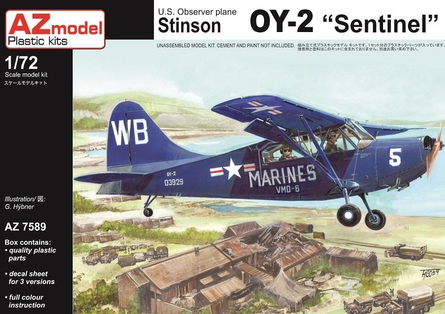 

Пластикова модель 1/72 AZ model 7589 американський літак Stinson OY-2 „Sentinel“