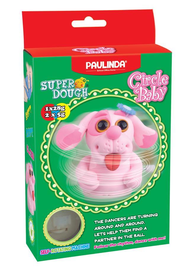 

Масса для лепки Paulinda Super Dough Circle Baby Собака заводной механизм розовая PL-081177-5, КОД: 2445614, Розовый