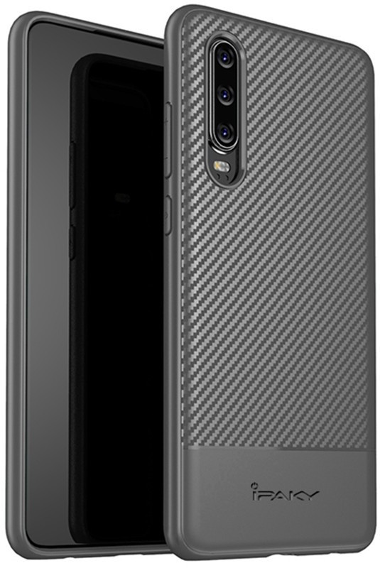 

Чехол-накладка Ipaky Carbon Fiber Series/TPU Case With Carbon Fiber Huawei P30 Gray #I/S, Серый