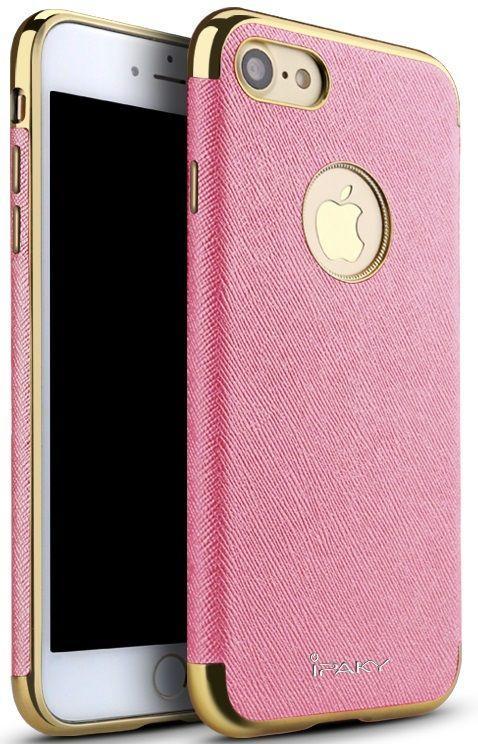 

Чехол-накладка Ipaky Chrome connector Leather Back case iPhone 7 Plus Pink/Gold #I/S, Розовый